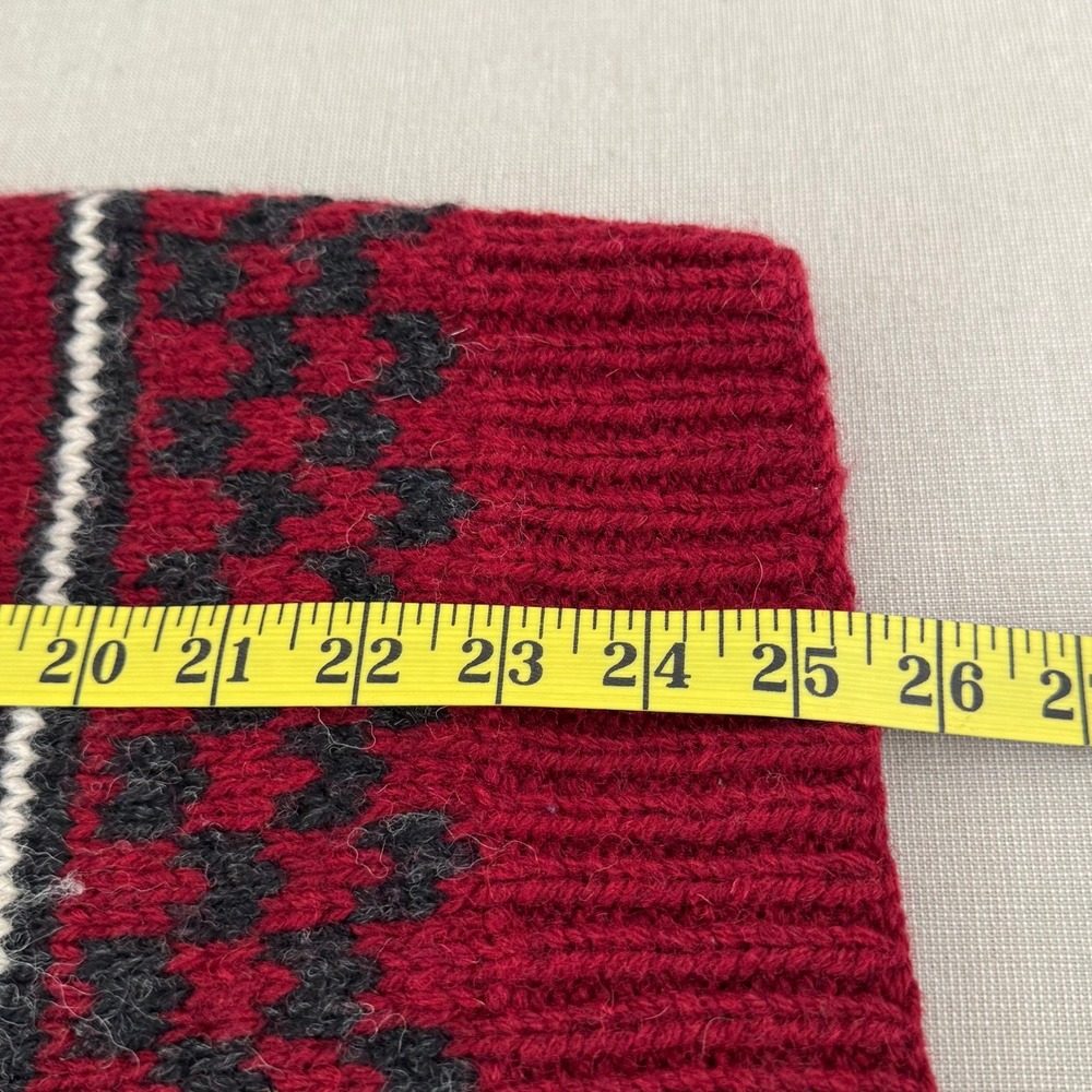 Vintage Woolrich Cardigan Sheep Design Women's Large‎ Red/Gray - Picture 9 of 9